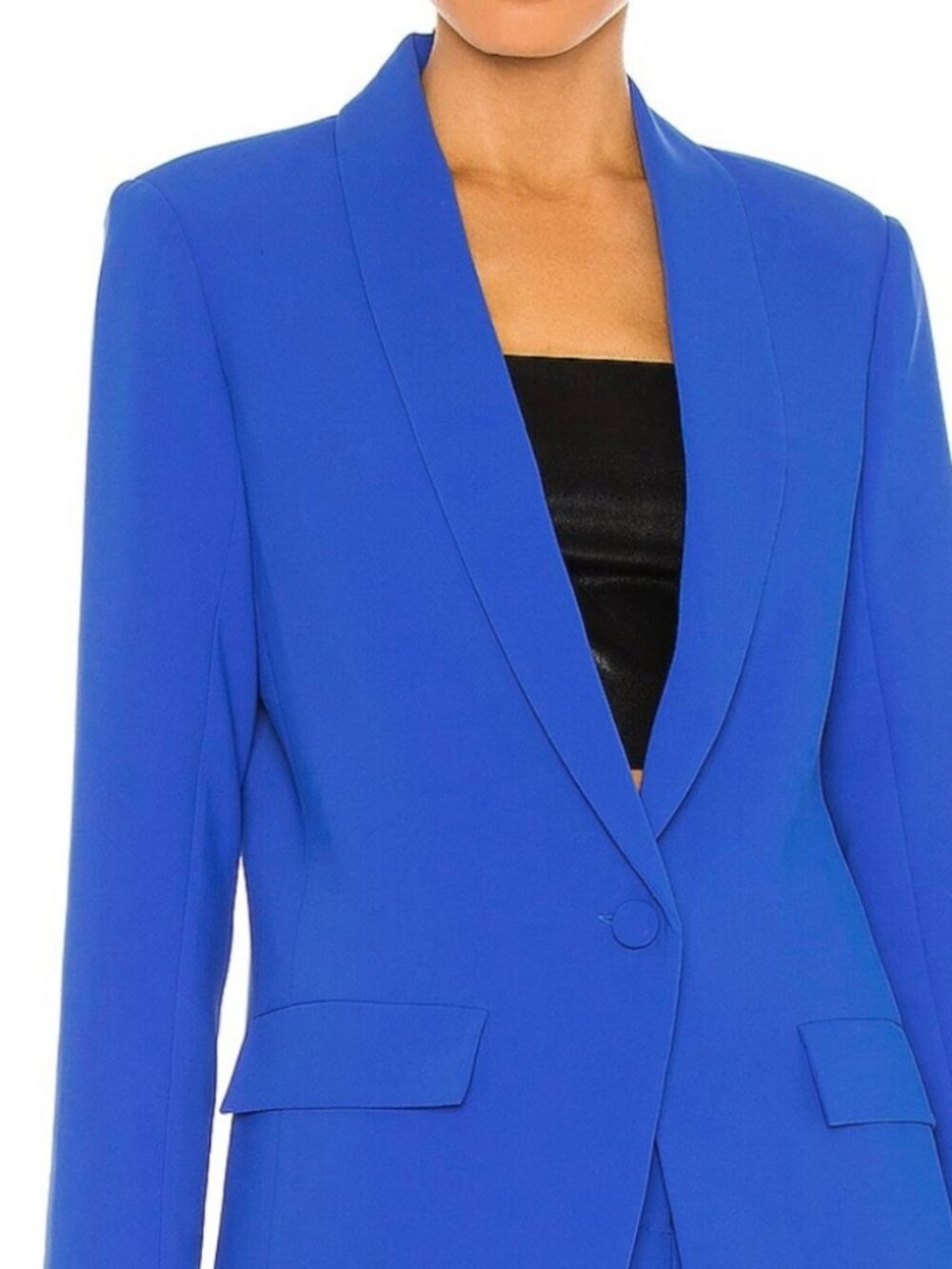 Amanda Uprichard Cobalt Blue Shawl Collar Blazer